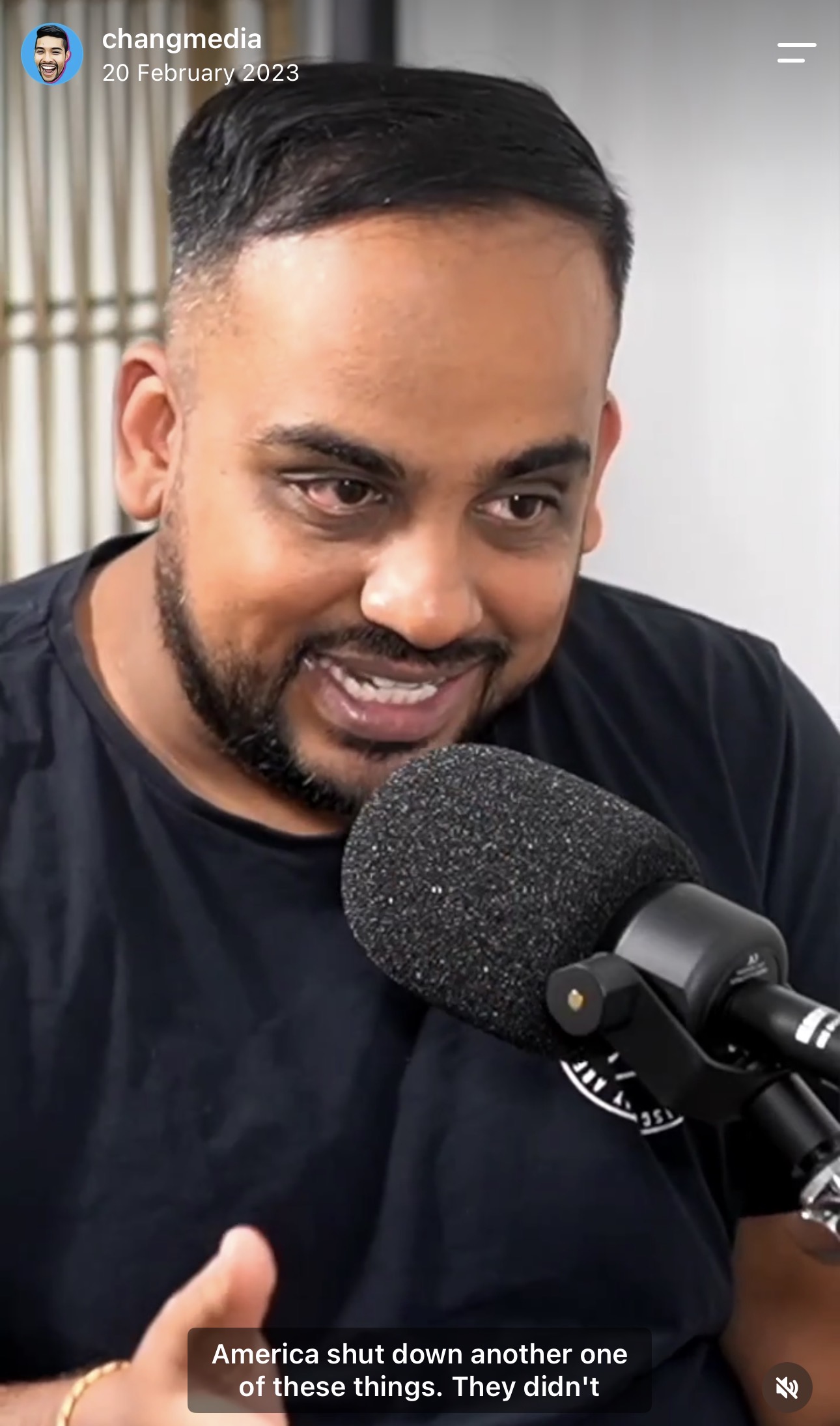 Sumeet Joseph recording content at a microphone
